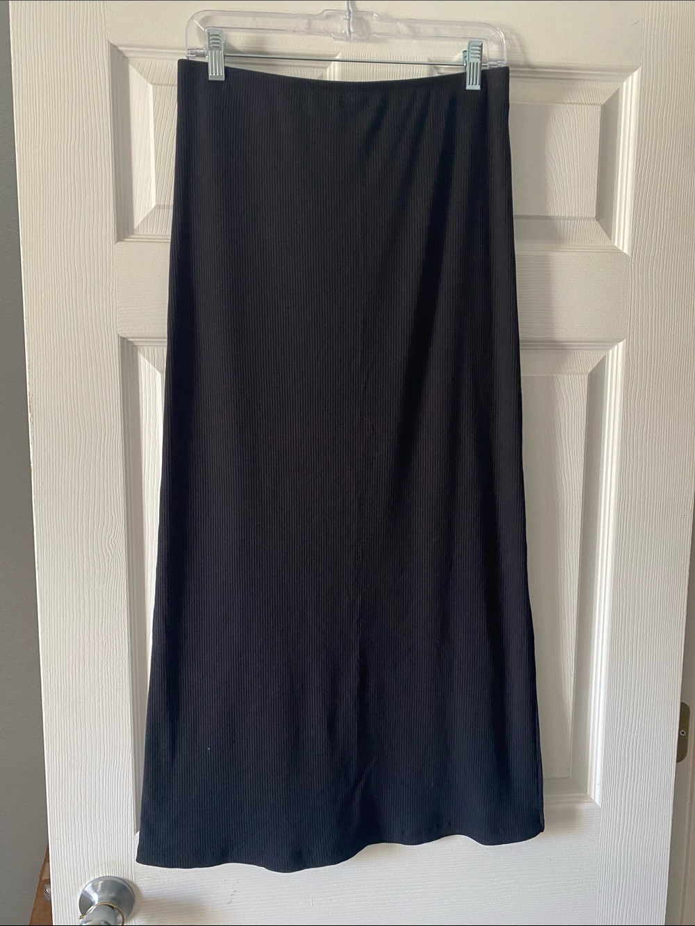 American Eagle Outfitters Black Ribbed Maxi Skirt
